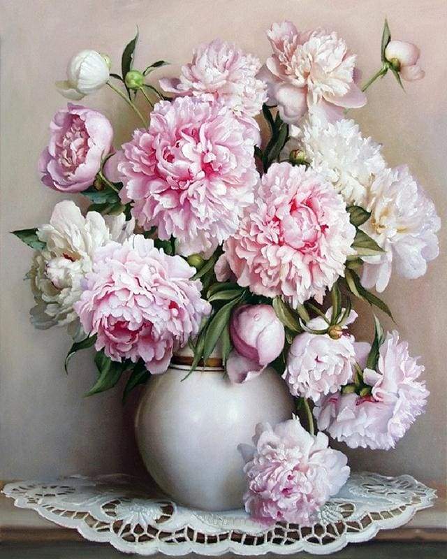 Vase of Peonies