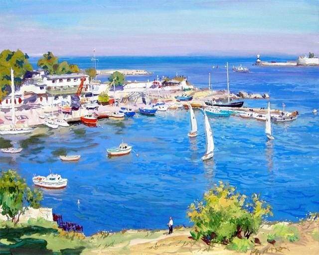 View of a Greek Harbor