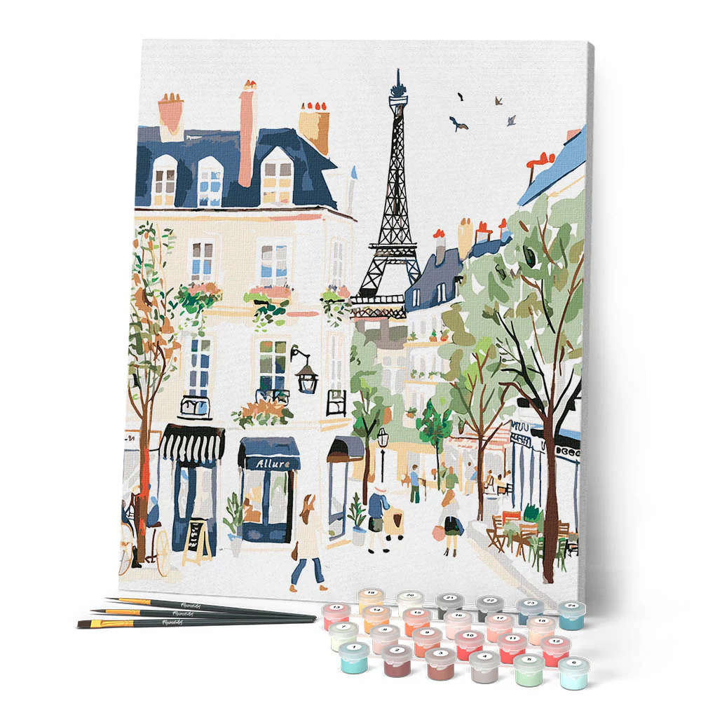 Watercolour Paris Street - Image 2