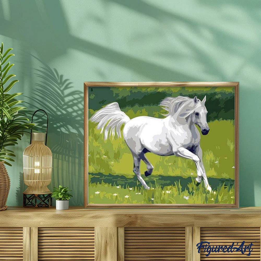 White Horse in the Field - Image 3