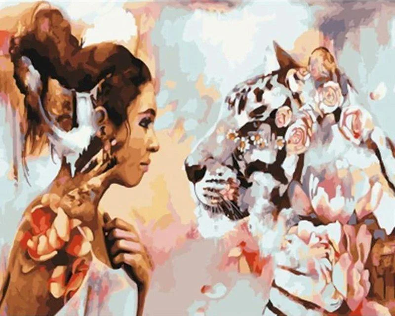 Woman and Tiger