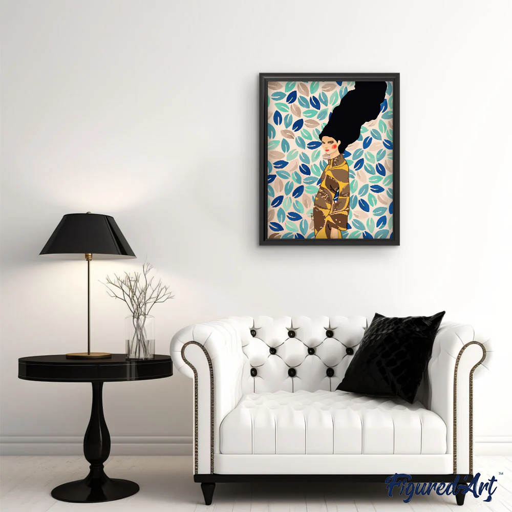Woman design and leaves - Image 3