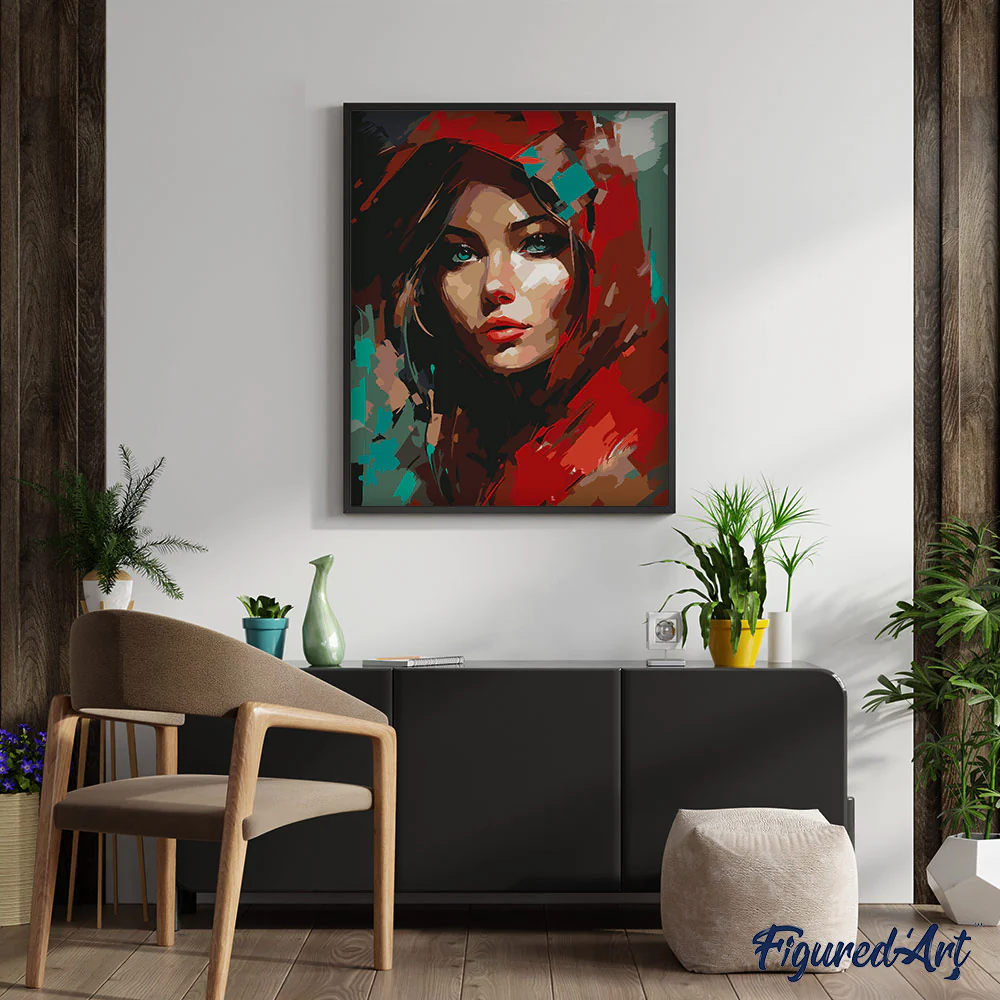 Woman in Red Scarf - Image 3