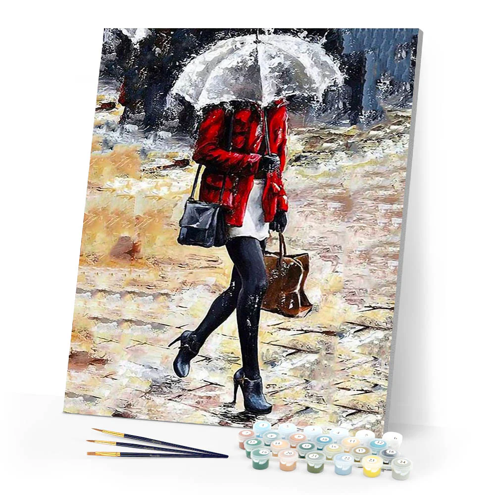 Woman walking in the Rain - Image 2
