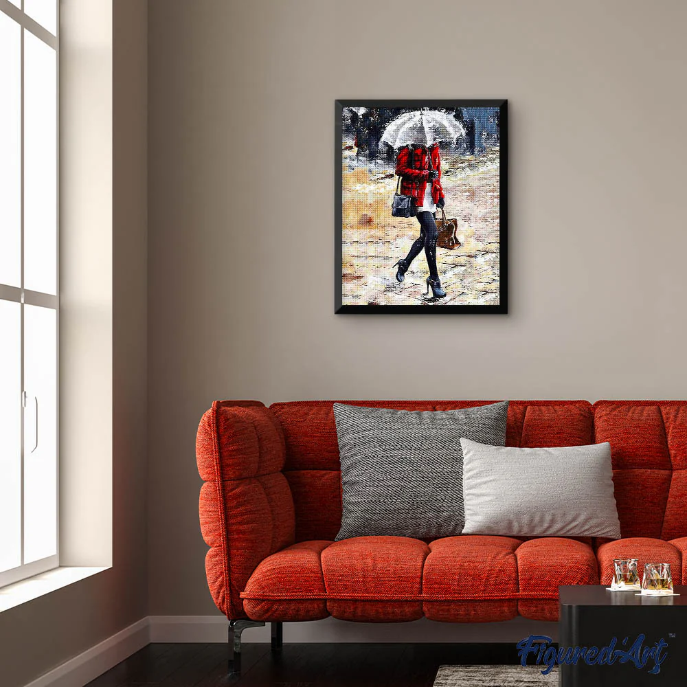 Woman walking in the Rain - Image 3