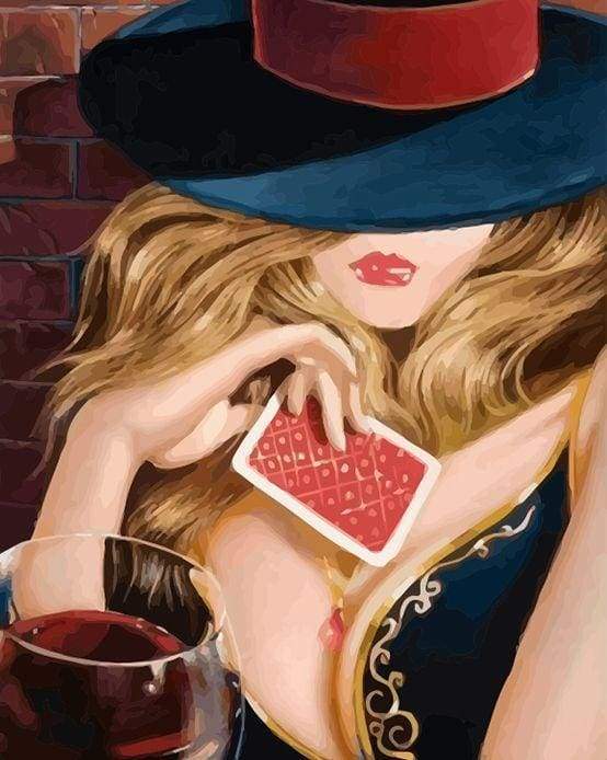 Woman with Cards
