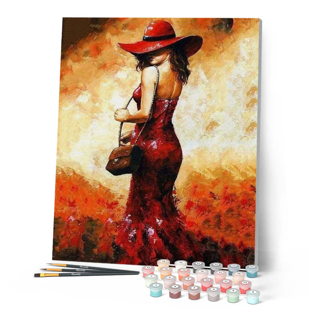 Woman with red hat - Image 2