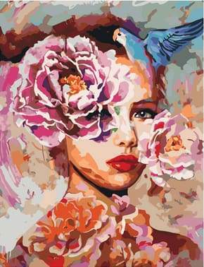 Woman with Roses