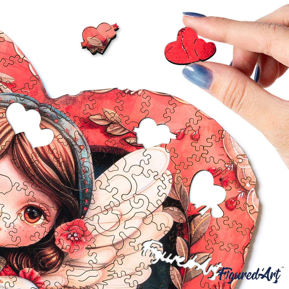 Wooden Puzzle - Angel in Heart - Image 5