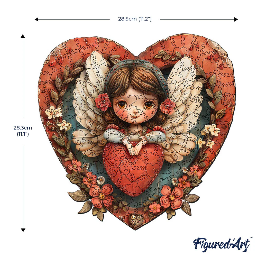 Wooden Puzzle - Angel in Heart - Image 7