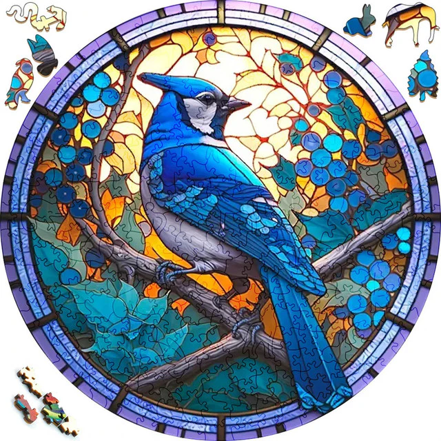 Wooden Puzzle - Blue Jay