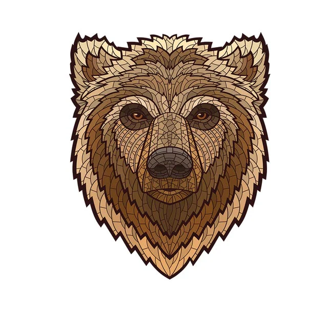 Wooden Puzzle - Brown Bear