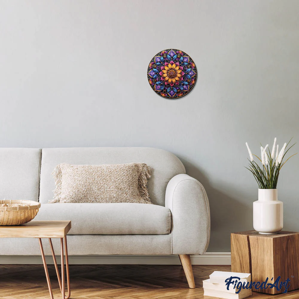 Wooden Puzzle - Colorful Mandala - Image 4