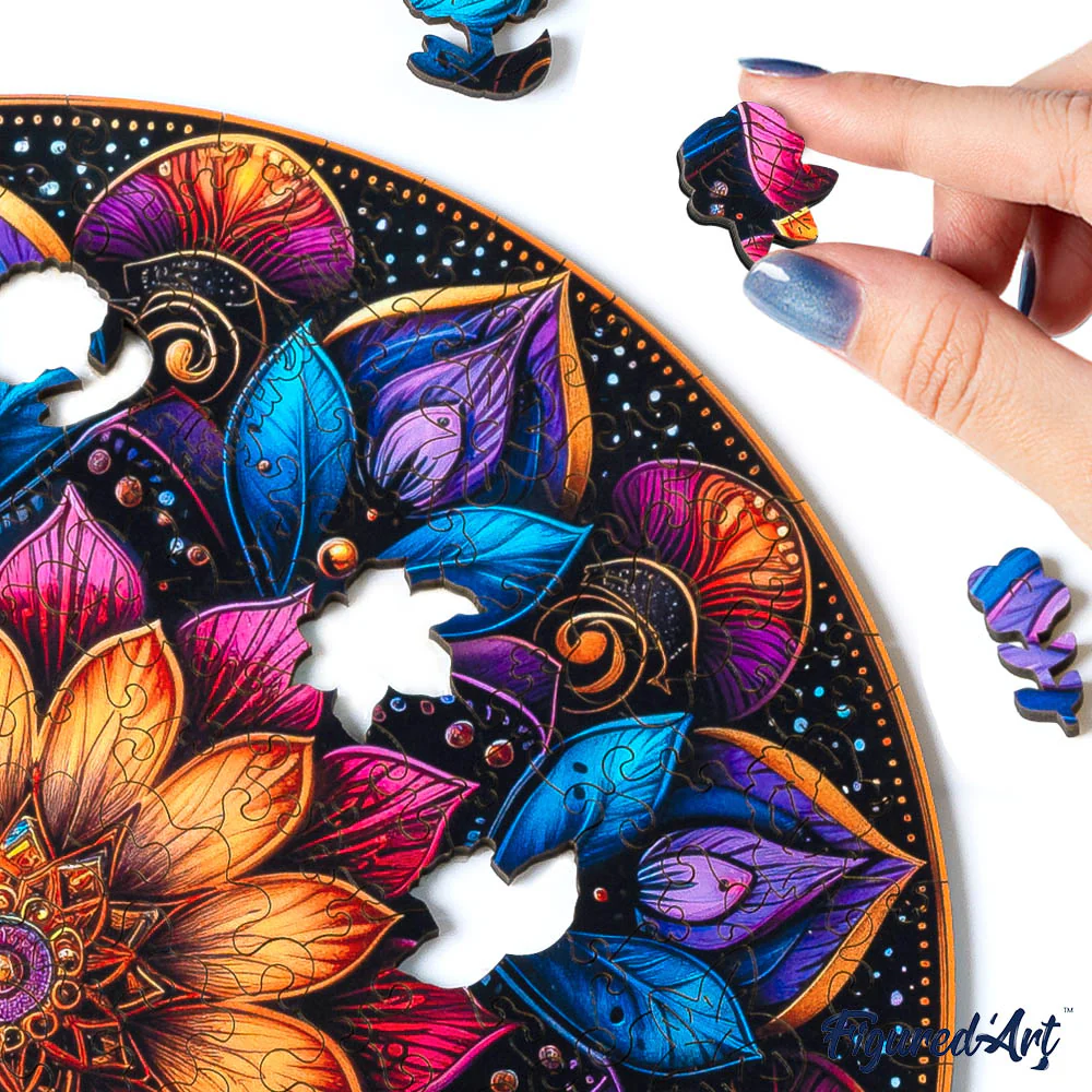 Wooden Puzzle - Colorful Mandala - Image 5
