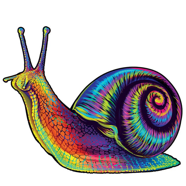 Wooden Puzzle - colourful Snail