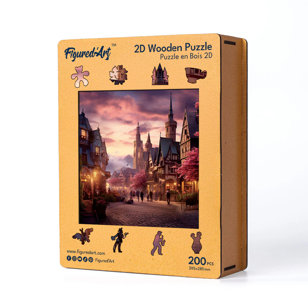 Wooden Puzzle - Fairytale Village - Image 2