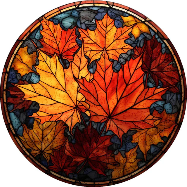 Wooden Puzzle - Fall Leaves