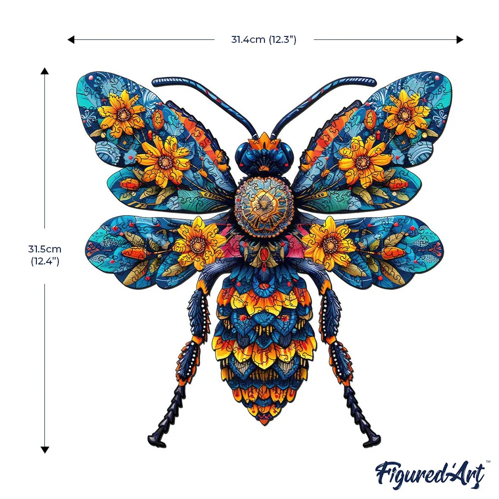 Wooden Puzzle - Floral Bee - Image 7