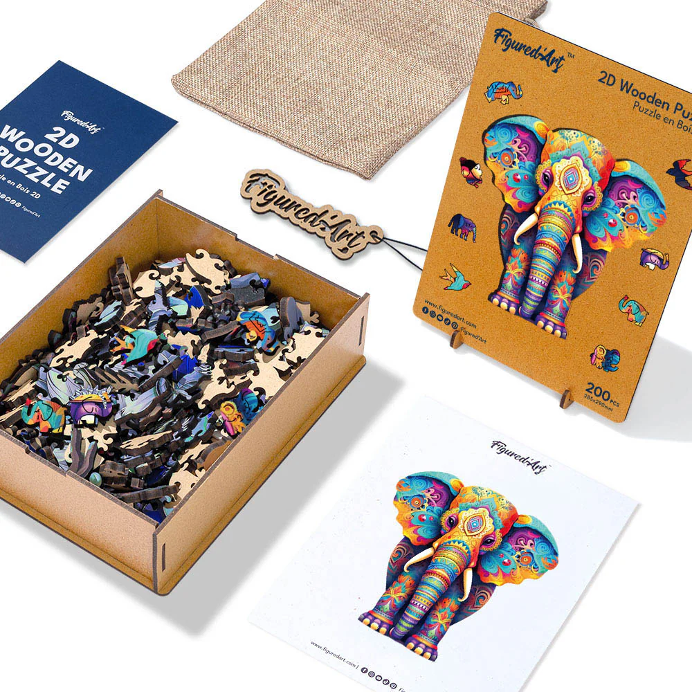Wooden Puzzle - Majestic Elephant - Image 6