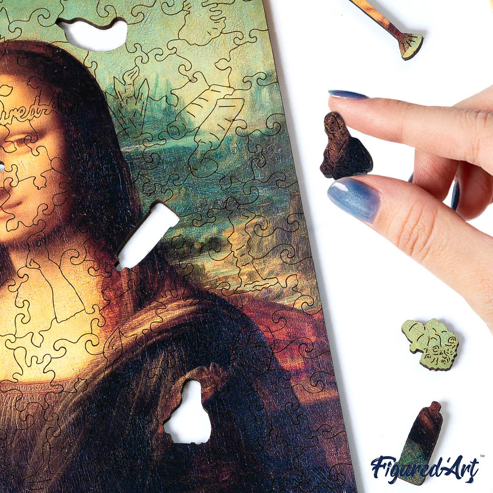 Wooden Puzzle - Mona Lisa by Leonardo da Vinci - Image 5