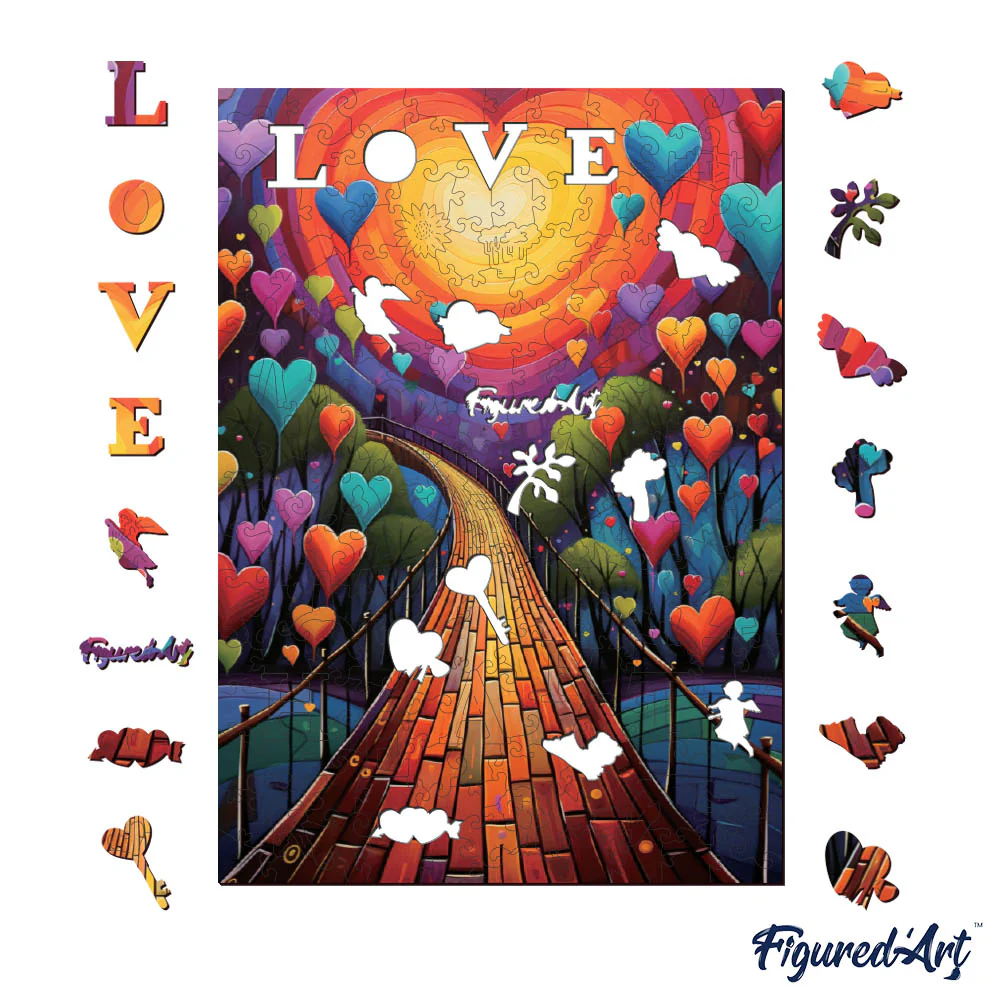 Wooden Puzzle - Path of Hearts - Image 8