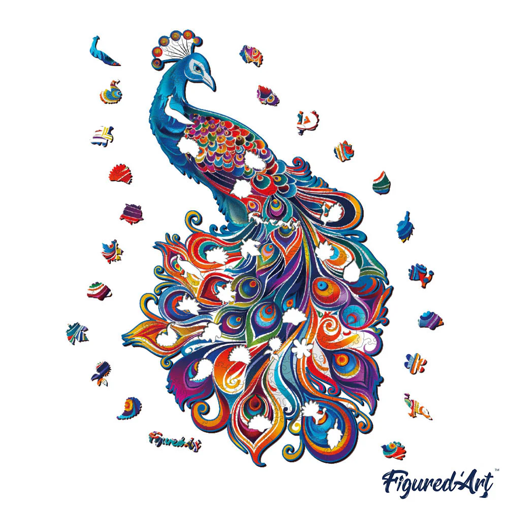 Wooden Puzzle - Peacock - Image 8