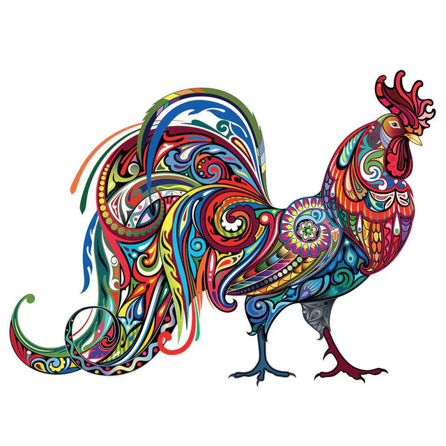 Wooden Puzzle - Rooster