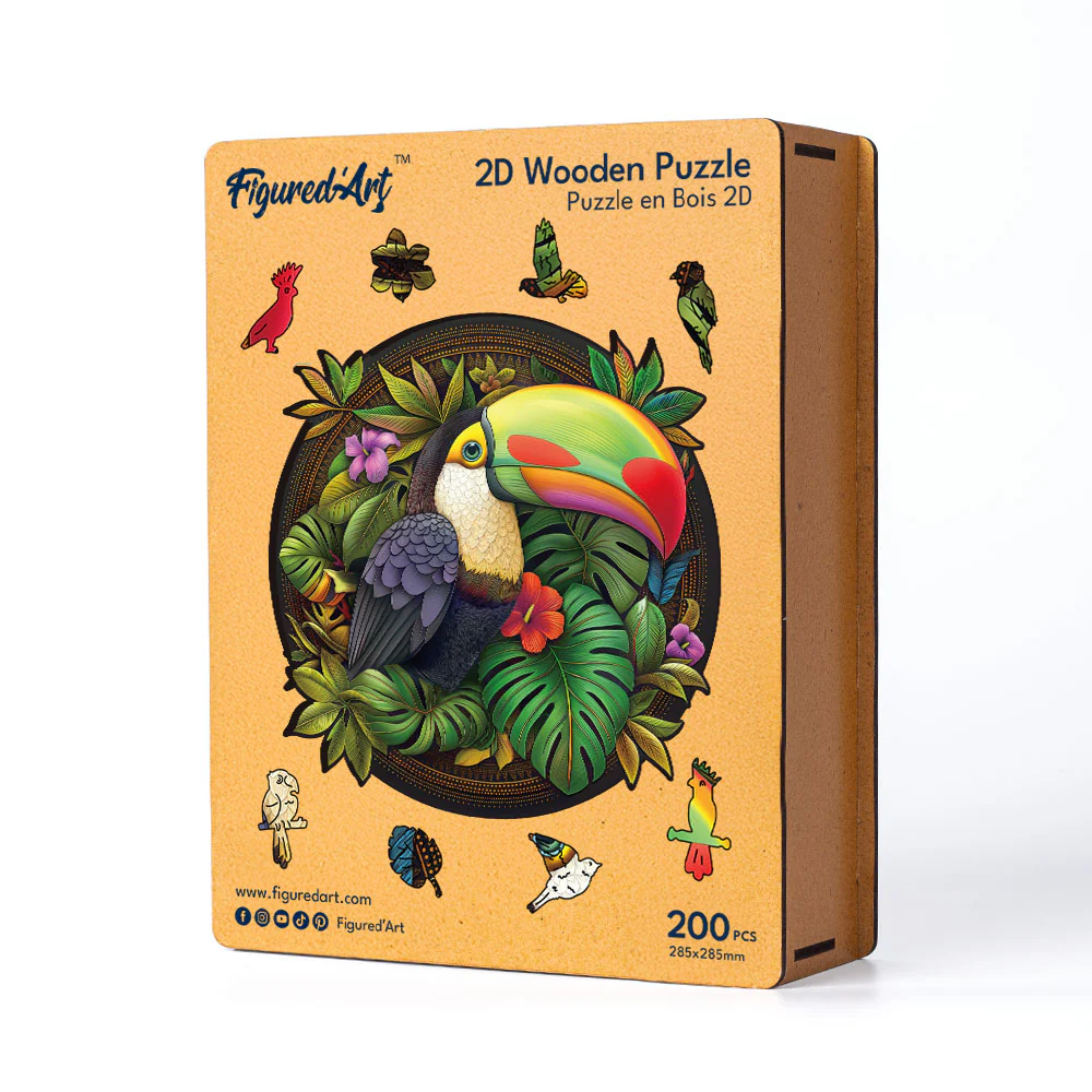 Wooden Puzzle - Tropical Toucan - Image 2