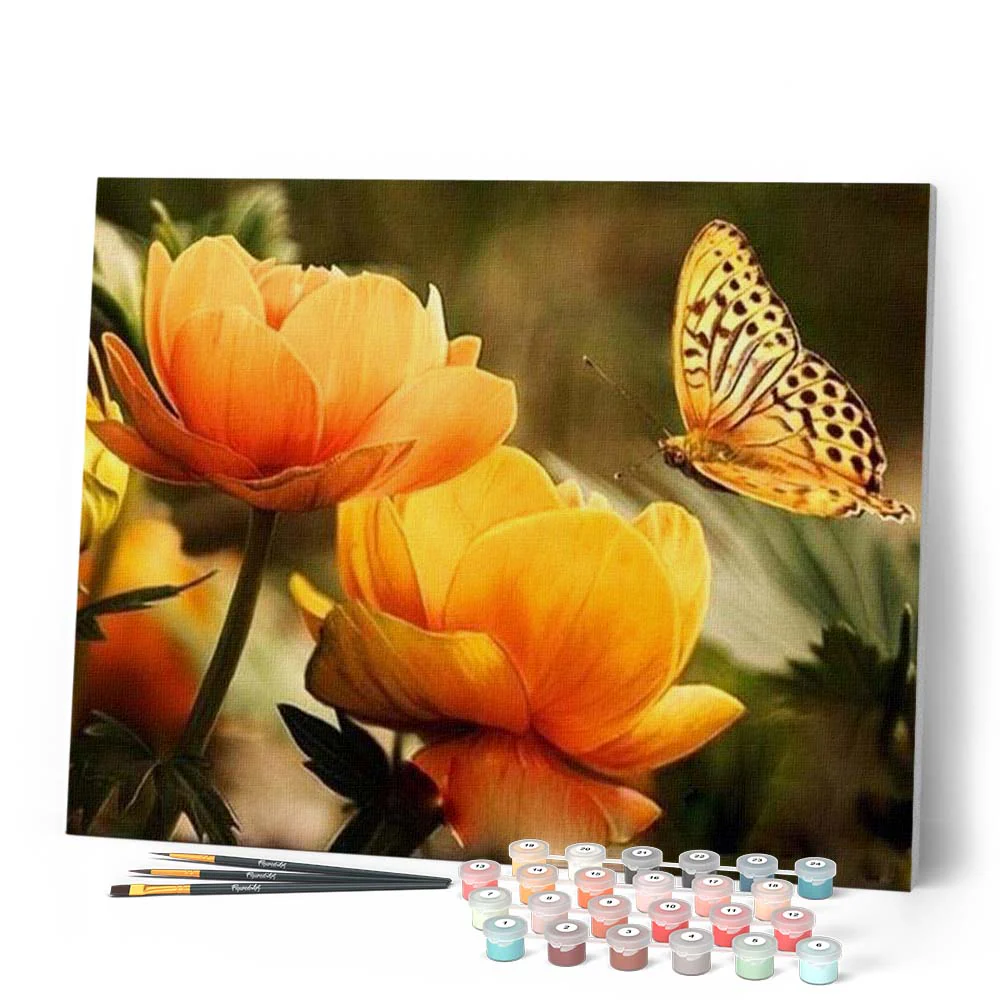 Yellow Flower and Butterfly - Image 2