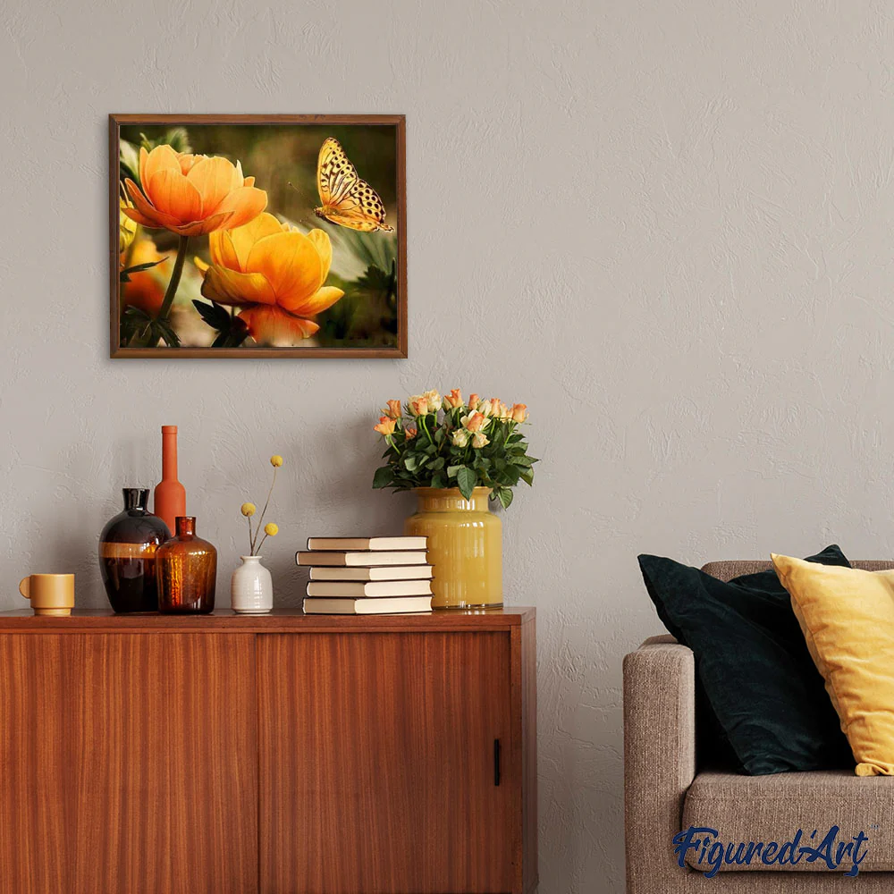 Yellow Flower and Butterfly - Image 3