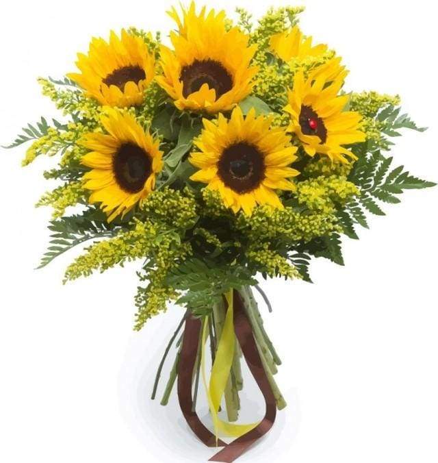 Yellow Sunflowers in a Vase